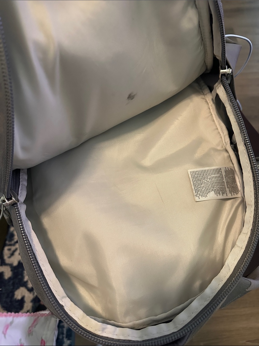 The North Face Gray Backpack with Light Blue Bungee Flexvent - Picture 13 of 17